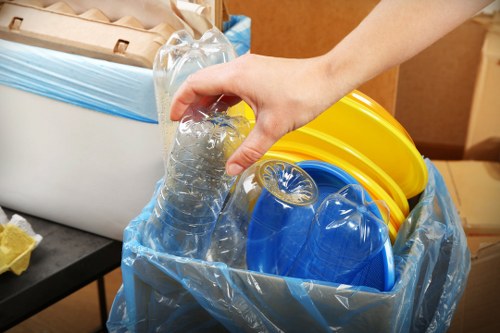 Organized sorting of household items during a Forest Gate home clearance service.